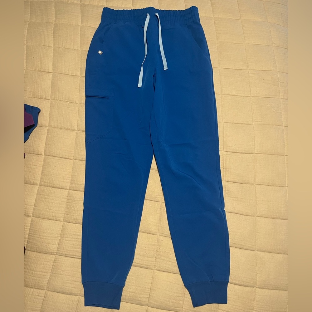 Figs Zamora High Waisted Joggers Royal Blue Small